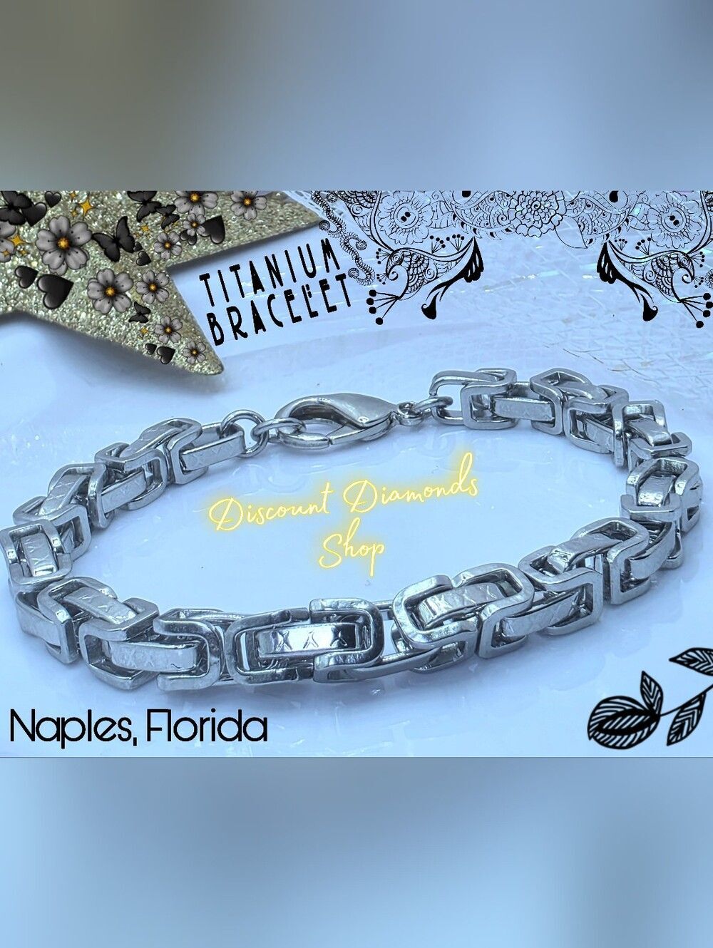 Men's Heavy Byzantine Stainless Steel Bracelet